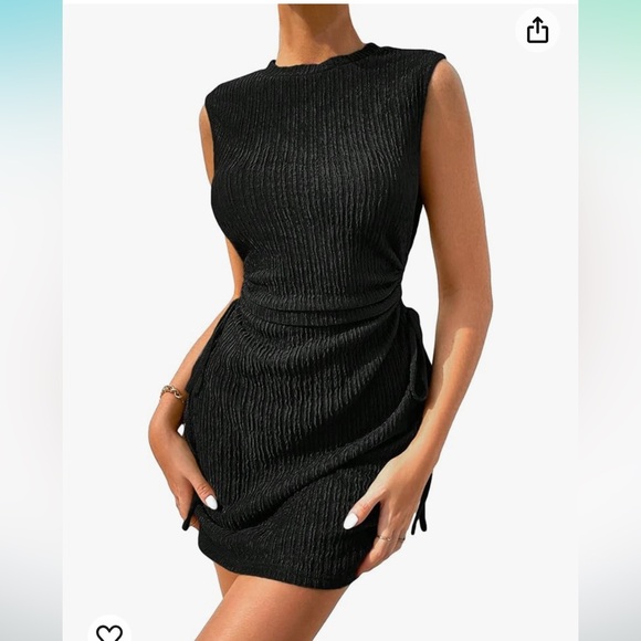 gorglitter Dresses & Skirts - NWOT Gorglitter Cut Out Ruched Drawstring Mini Dress